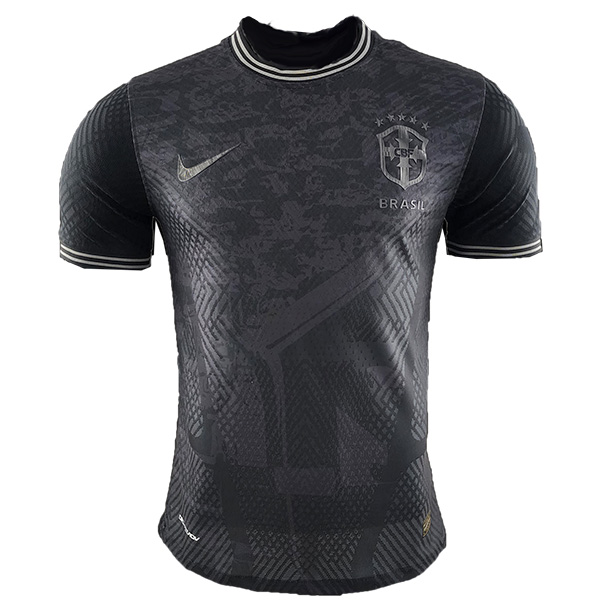 Brazil versione speciale per giocatore maglia da calcio uniforme da calcio da uomo kit da calcio tutto nero maglia 2022-2023